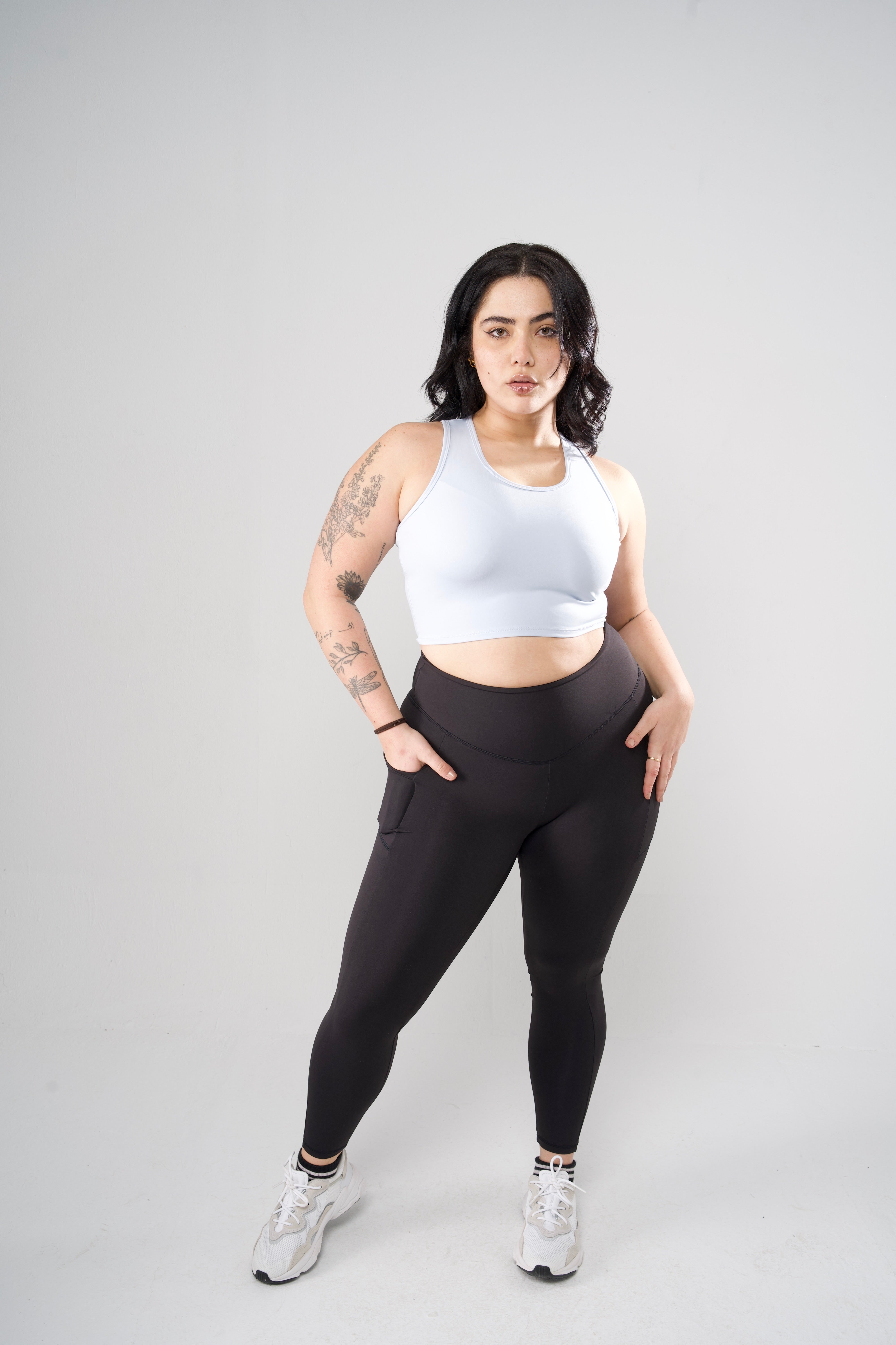 ULTRA SOFT ESSENTIAL SLEEVELESS CROP TOP - Aqua Blue