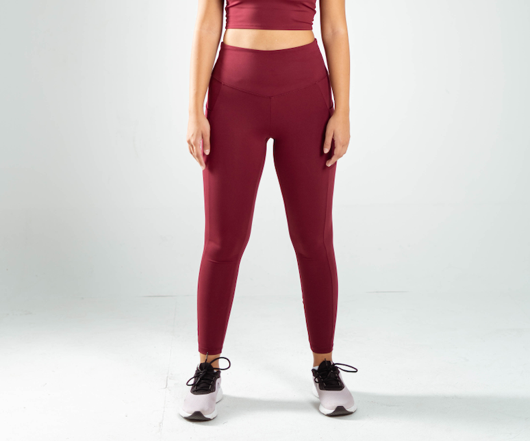 ULTRA SOFT ESSENTIAL POCKETED LEGGINGS - Merlot Red