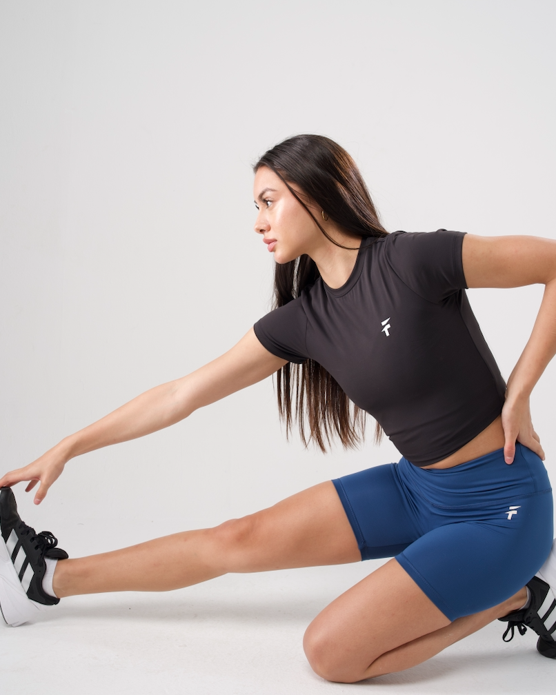ULTRA SOFT ESSENTIAL BIKER SHORTS - Crystal Blue