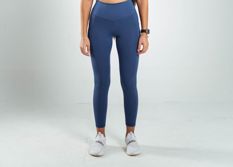 ULTRA SOFT ESSENTIAL POCKETED LEGGINGS - Crystal Blue