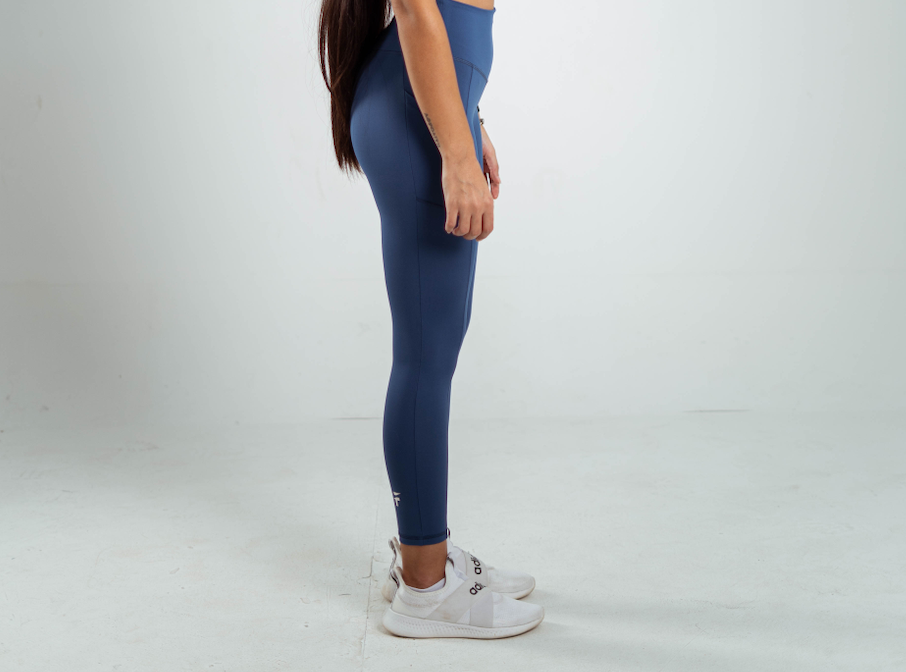 ULTRA SOFT ESSENTIAL POCKETED LEGGINGS - Crystal Blue