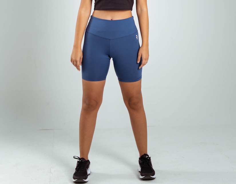 ULTRA SOFT ESSENTIAL BIKER SHORTS - Crystal Blue