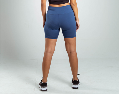 ULTRA SOFT ESSENTIAL BIKER SHORTS - Crystal Blue