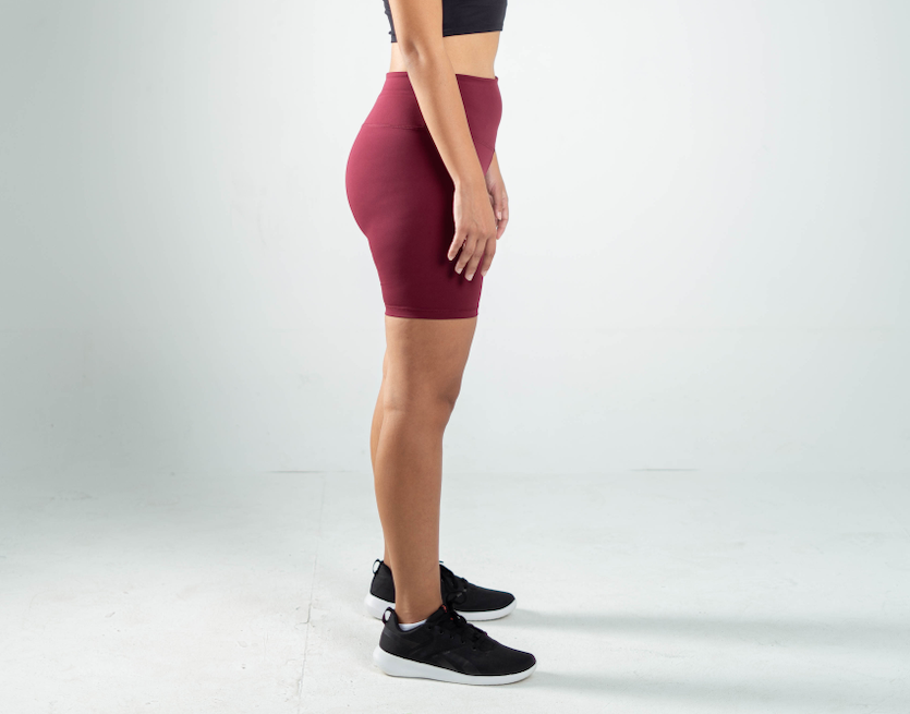 ULTRA SOFT ESSENTIAL BIKER SHORTS - Merlot Red