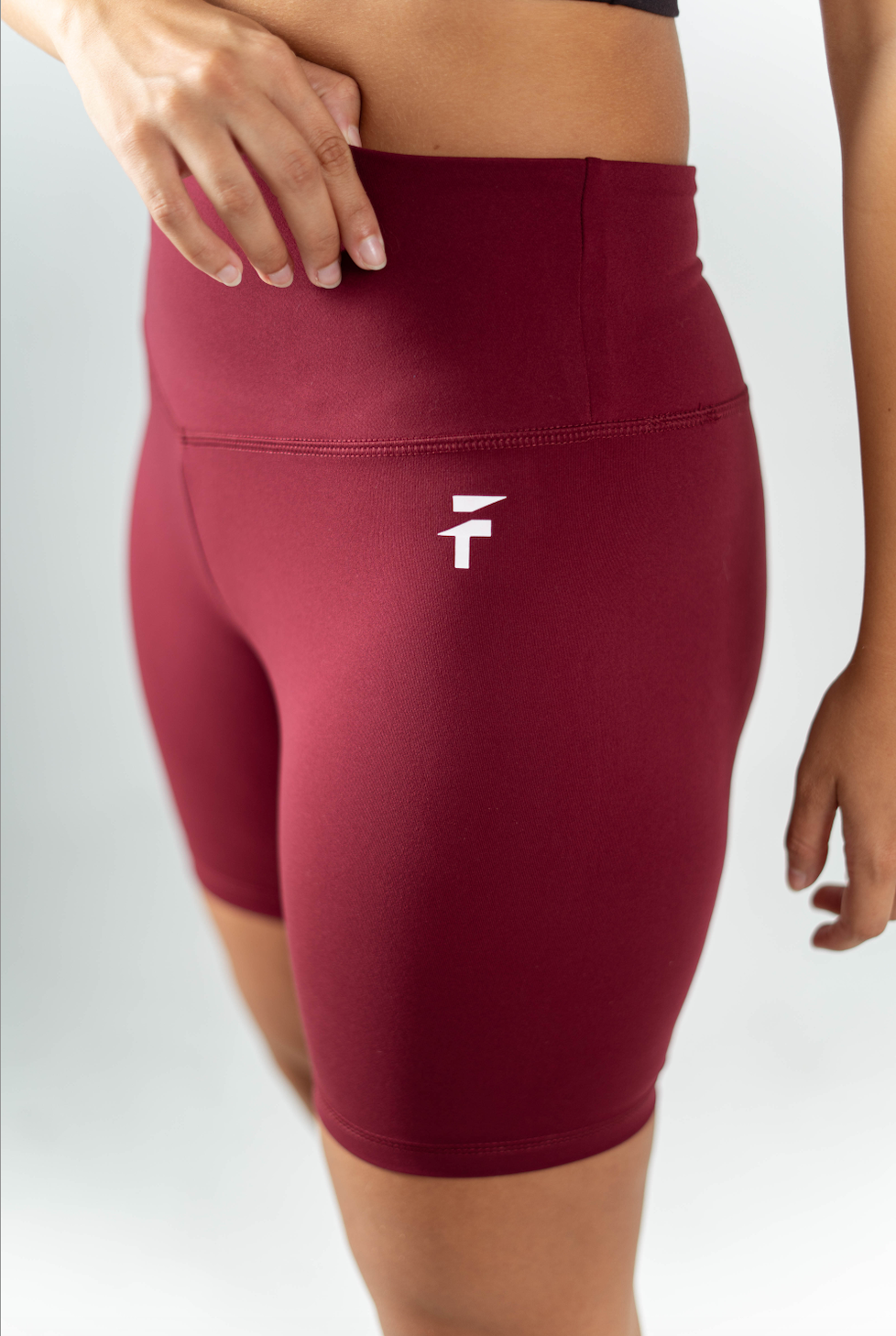 ULTRA SOFT ESSENTIAL BIKER SHORTS - Merlot Red