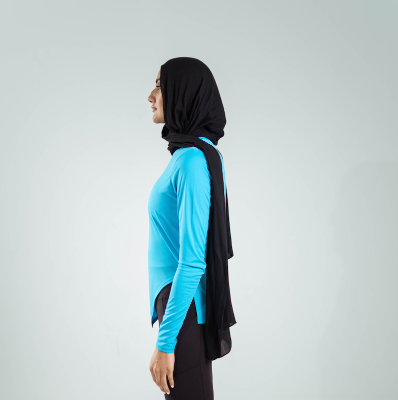 ESSENTIAL LONG SLEEVE TOP - Ocean Blue