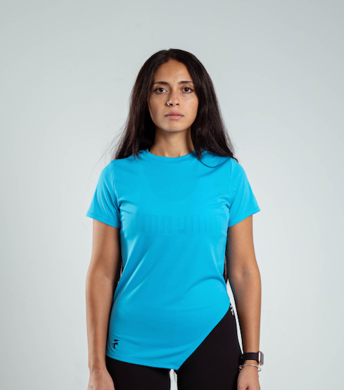 ESSENTIAL SHORT SLEEVE TOP - Ocean Blue