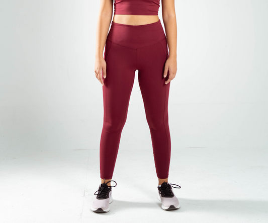 ULTRA SOFT ESSENTIAL POCKETED LEGGINGS - Merlot