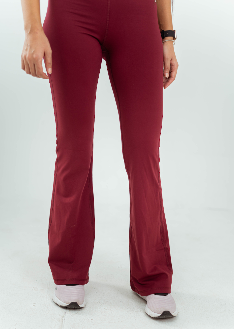 ULTRA SOFT PREMIUM FLARED PANTS - Merlot Red