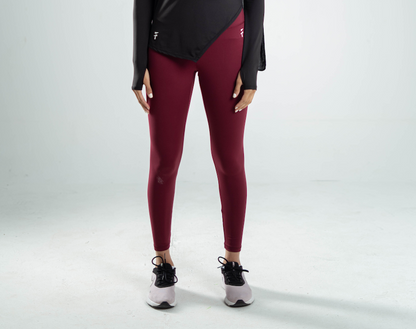 ULTRA SOFT ESSENTIAL LEGGINGS - Merlot Red