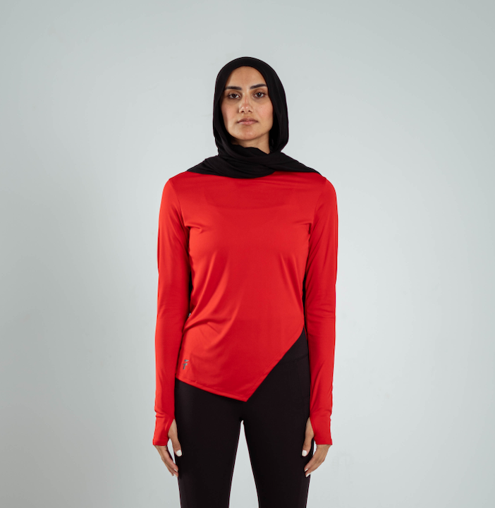 ESSENTIAL LONG SLEEVE TOP - Crimson Red