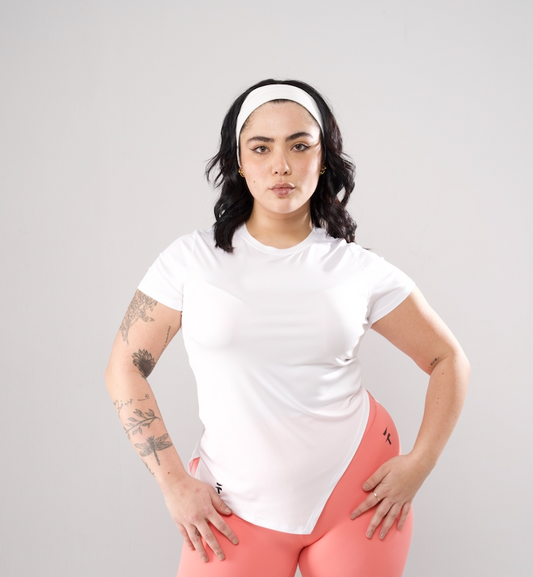 ESSENTIAL SHORT SLEEVE TOP - White