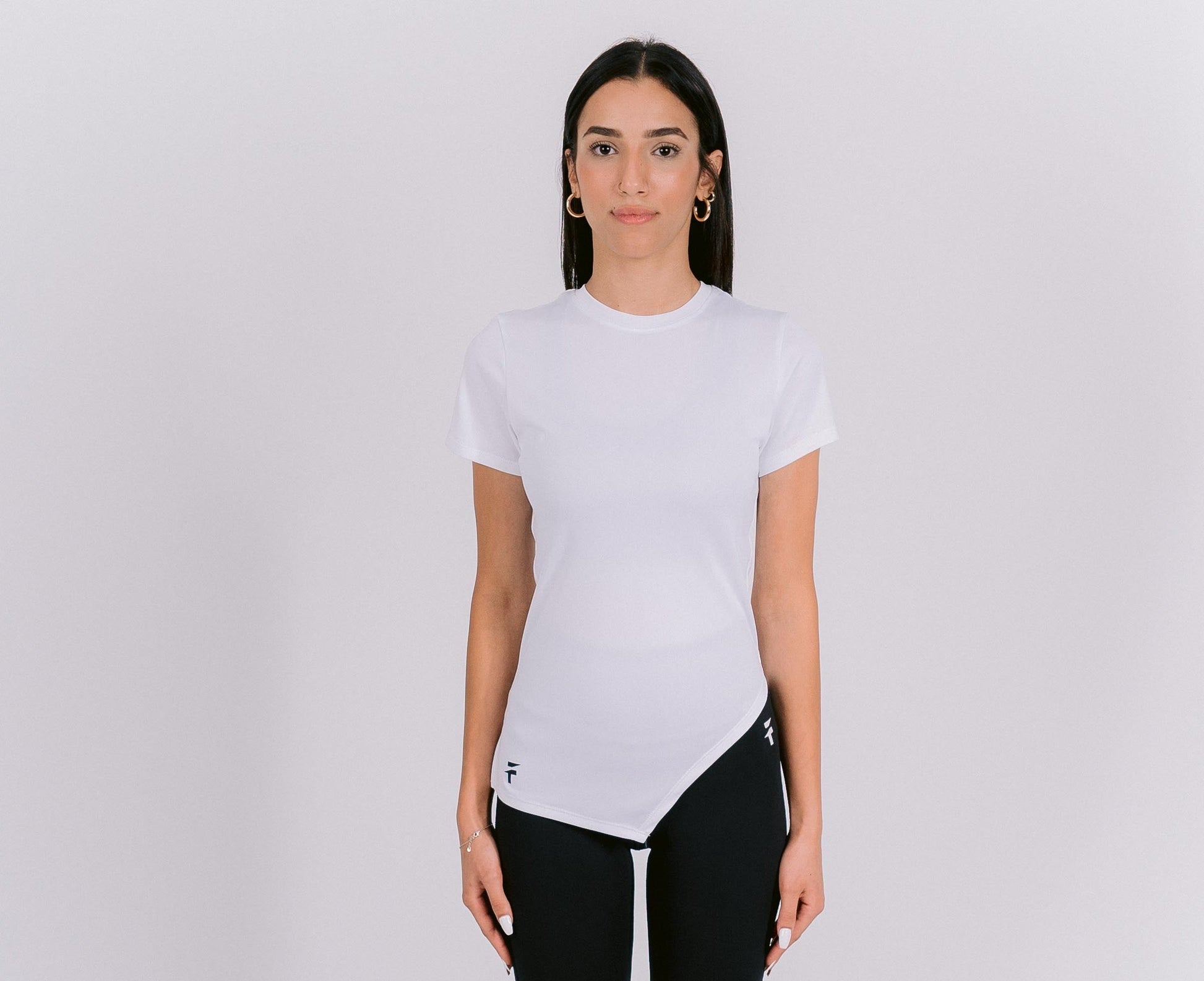 HOME TOWN ESSENTIAL SHORT SLEEVE TOP - White - FIT TRIBE