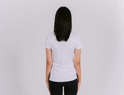 HOME TOWN ESSENTIAL SHORT SLEEVE TOP - White - FIT TRIBE