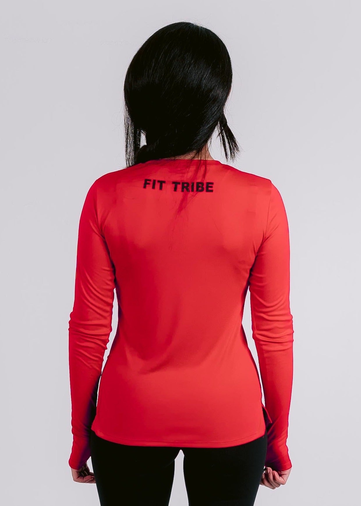 HOME TOWN ESSENTIAL LONG SLEEVE TOP - Crimson Red - FIT TRIBE