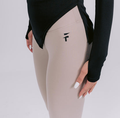 LIMITED EDITION HOME TOWN PERFORMANCE LEGGINGS - Ivory Beige - FIT TRIBE